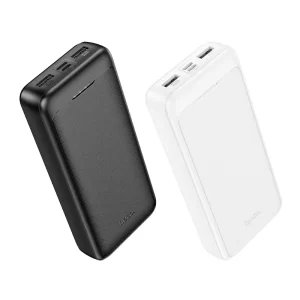 2 power banks white and black showing all the ports