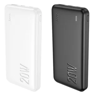 2 power banks white and black 20000 mAh