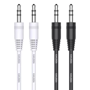 2 Aux cables white and black