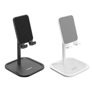 2 desktop phone holders with stand in black and white colors