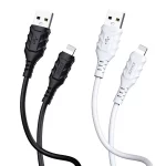 2 lightning to USB cables, white and black