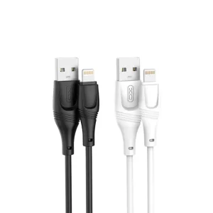 2 lightning to USB silicone cable white and black