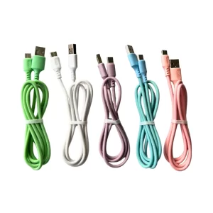 5 liquid silicone type-C to USB cable in different colors