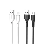 2 micro data cables in white and black color