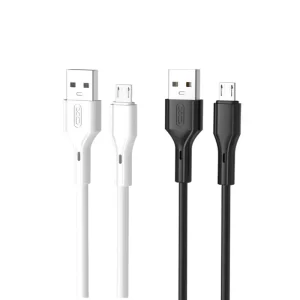 2 micro data cables in white and black color