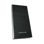 A black 20000 mAh power bank