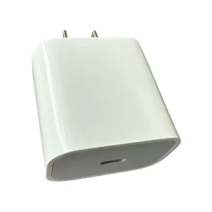 A white 20W type-C wall charger US plug