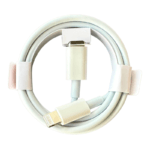 A white type-C to lightning PD cable circle wrap