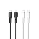 2 type-C to lightning cables, black and white colors