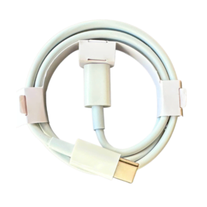 A white type-C to type- C PD cable circle wrap