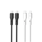 2 type-C to type-C cables, black and white colors