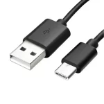 A black type-C to USB cable