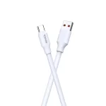 A white fast type-C to USB charging cable