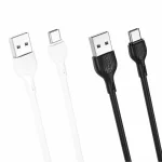 2 type-C to USB charging cables black and white