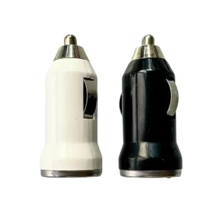 2 single USB car charger white and black