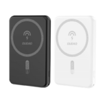 Two magnetic wireless power banks, mini size in black and white colours