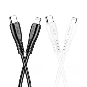 Two type-C to lightning cables white and black