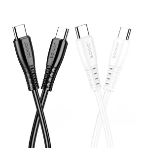 Two type-C to type-C cable white and black