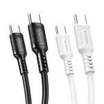 Two type-C to Type-C Cables, white and black