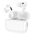 A pair of Airpods Pro 2nd Gen with its charging base